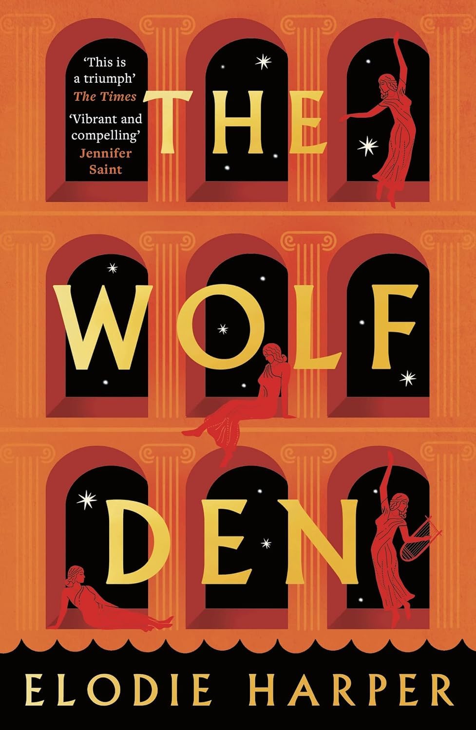 The Wolf Den paperback front cover, book one in the Wolf Den Trilogy by Elodie Harper