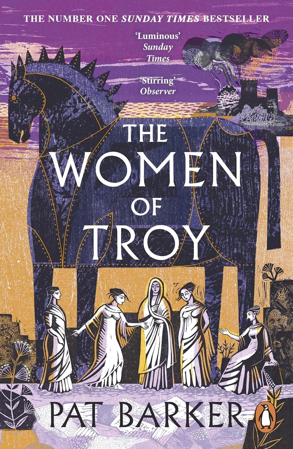 Back cover synopsis and reviews for the Women of Troy paperback trilogy