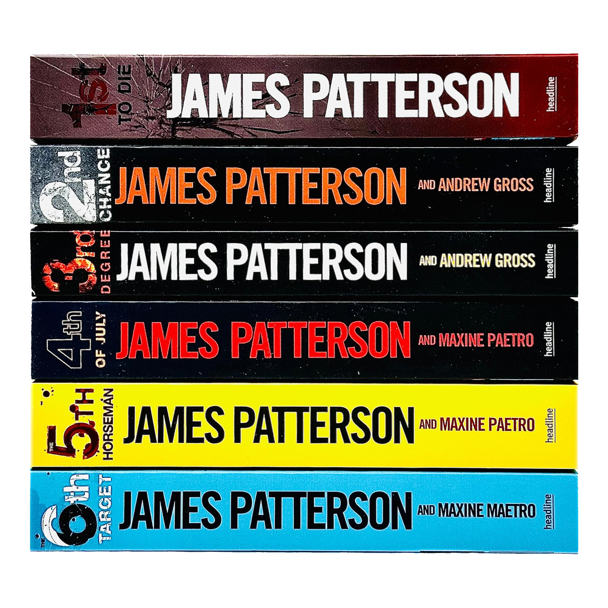 Womens Murder Club 6 Books Collection Set by James Patterson paperback - back cover and spines showing all six titles