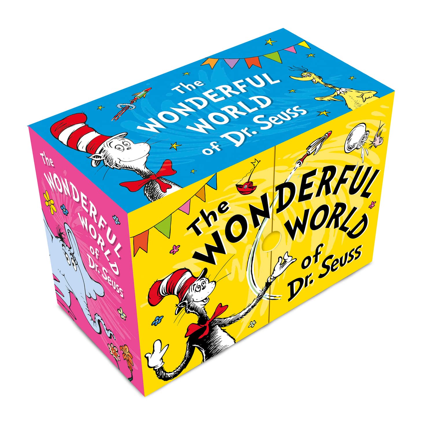 Full set of 20 Dr. Seuss hardback books from The Wonderful World of Dr. Seuss collection, ages 3-7, spines shown together