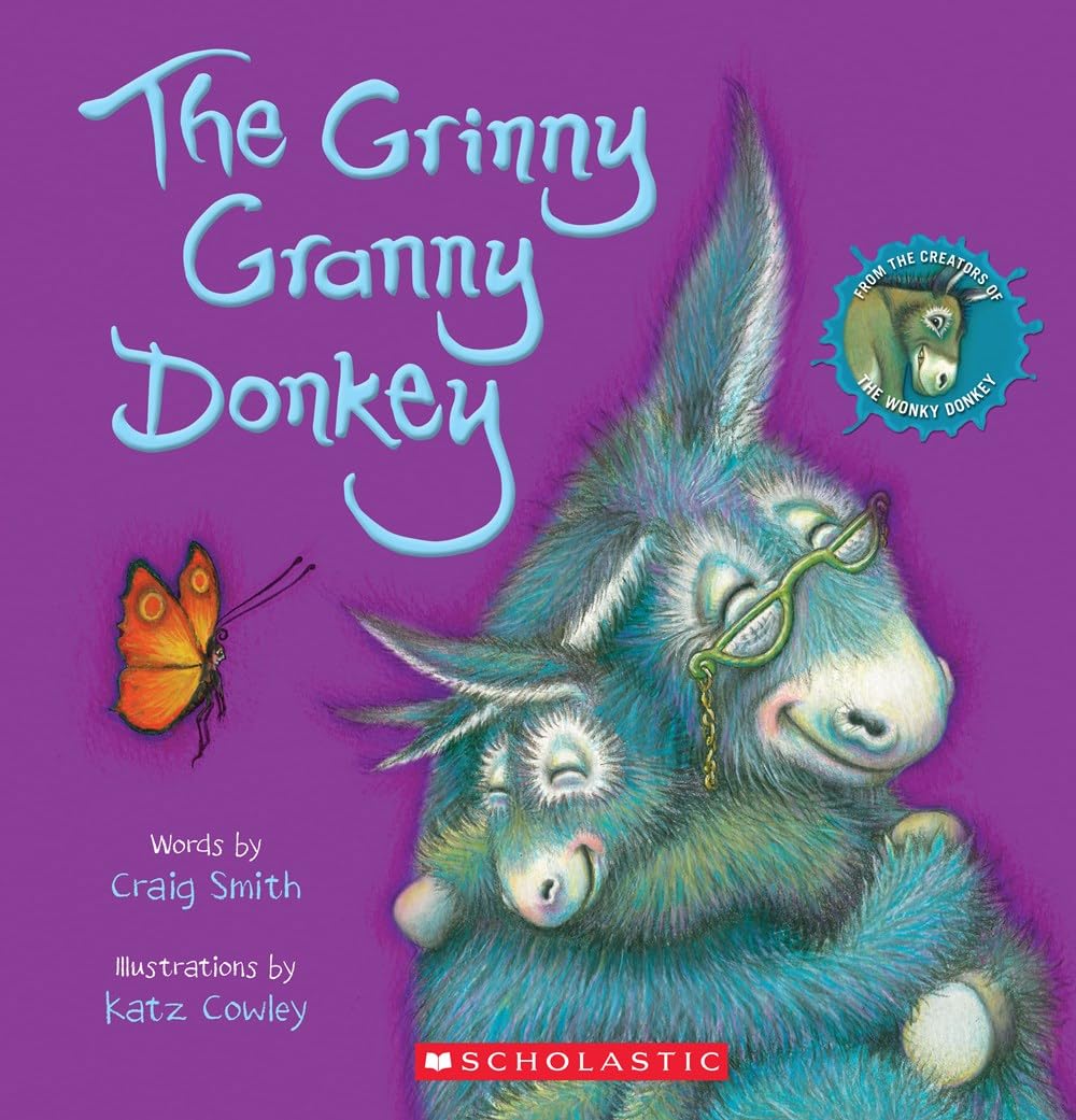 The Wonky Donkey six-book paperback set standing upright in a row for ages 3-7