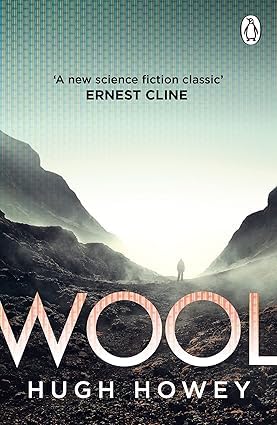 Back cover synopsis view of the Wool Trilogy paperback set by Hugh Howey, featuring blurb text for Wool, Shift, and Dust.