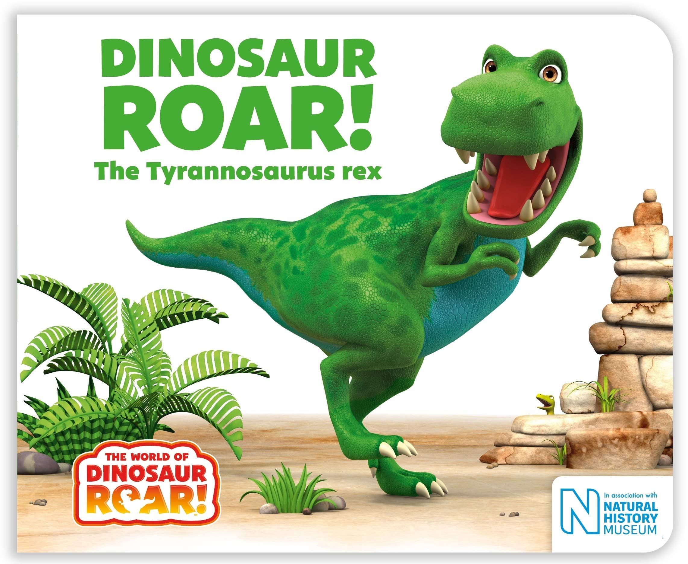 The World of Dinosaur Roar 4 book board book set fanned out showing all four dinosaur titles