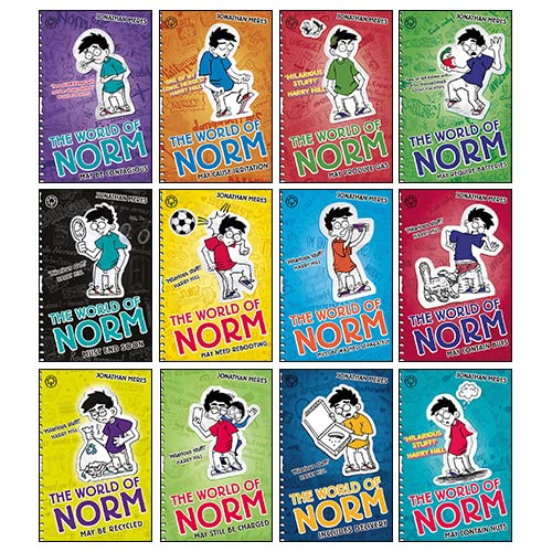 The World of Norm 12 Books Collection Set by Jonathan Meres - full paperback box set front view