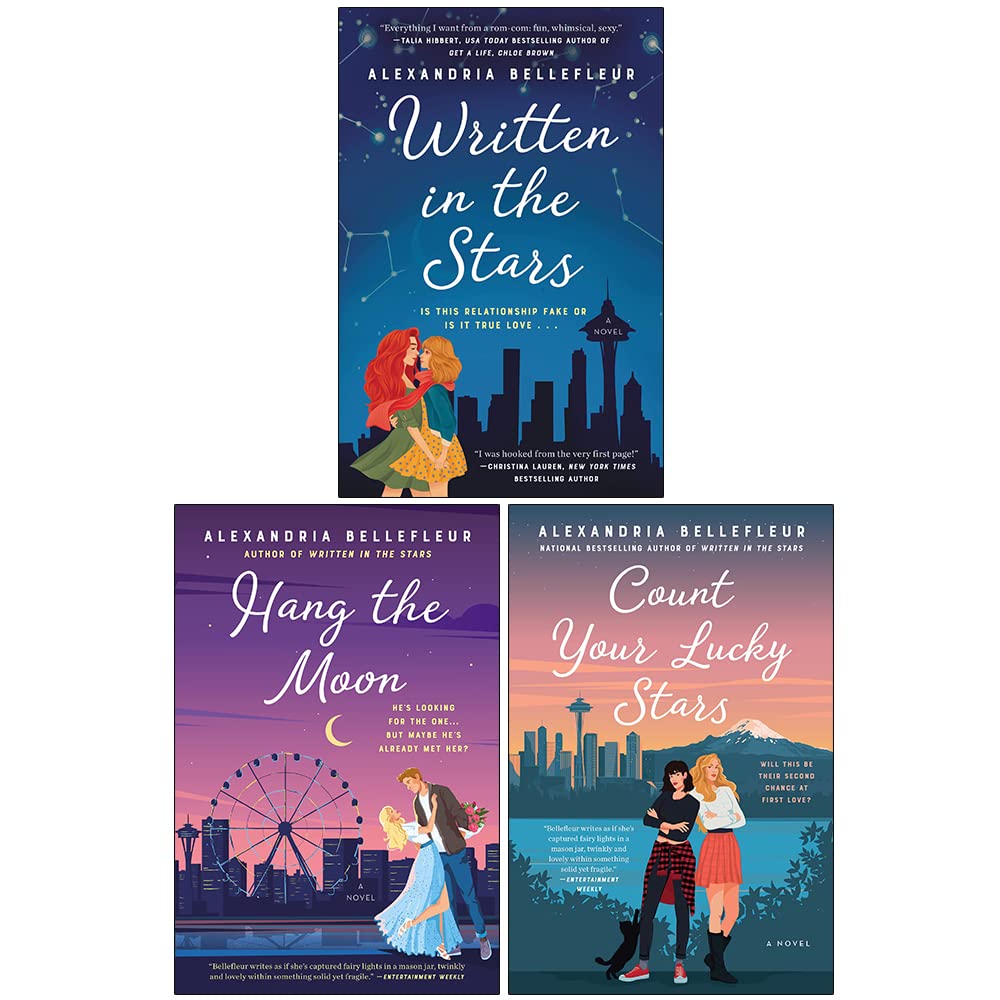 Hang the Moon paperback cover from the Written in the Stars series by Alexandria Bellefleur