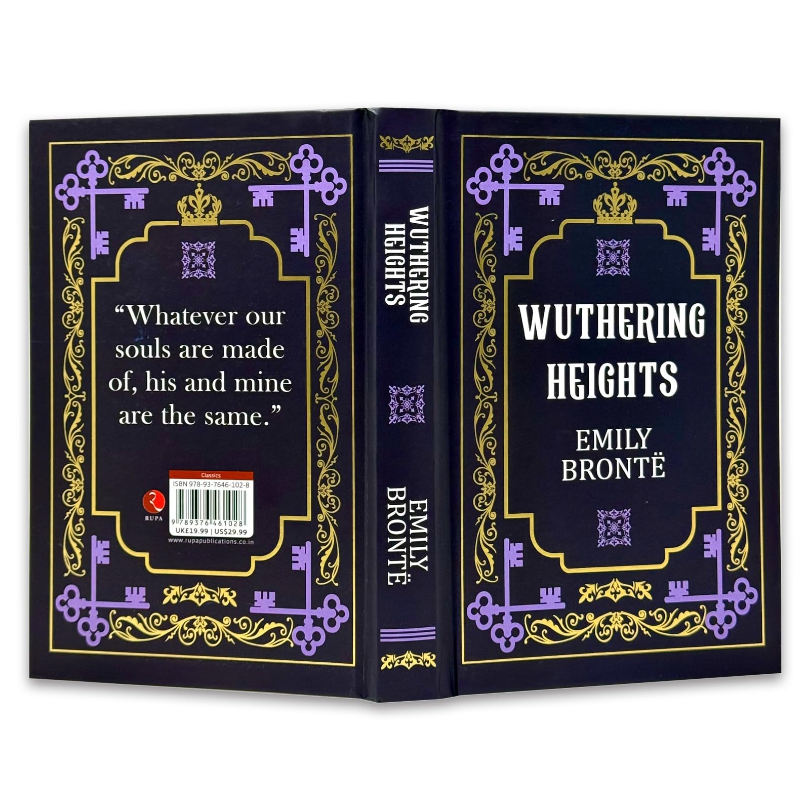 Wuthering Heights deluxe hardcover edition displayed at an angle on a shelf