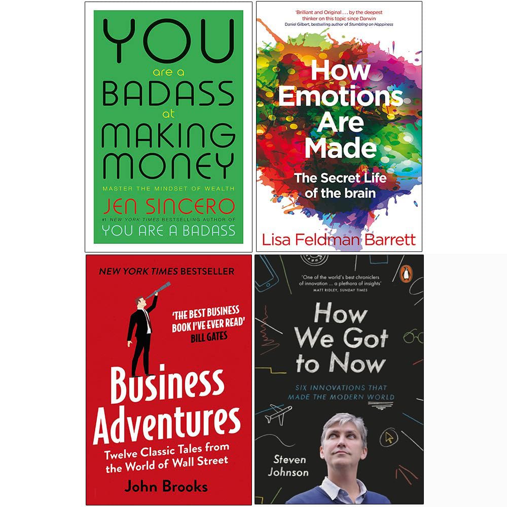 All four paperback books in the You Are a Badass at Making Money non fiction collection set shown together