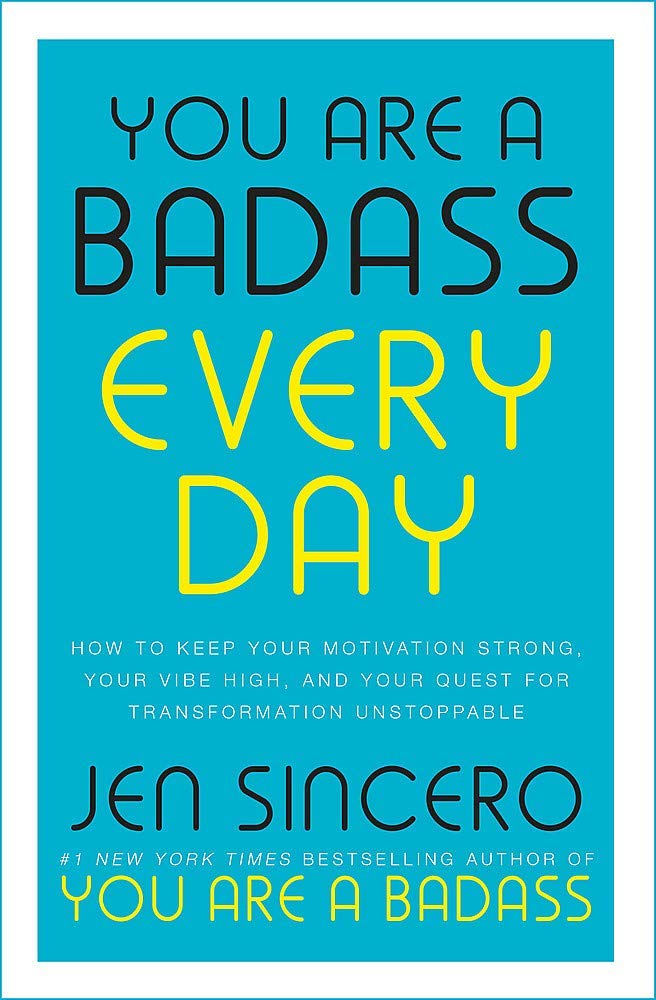 Back covers of the You Are a Badass 4-book paperback set by Jen Sincero, published by John Murray Learning