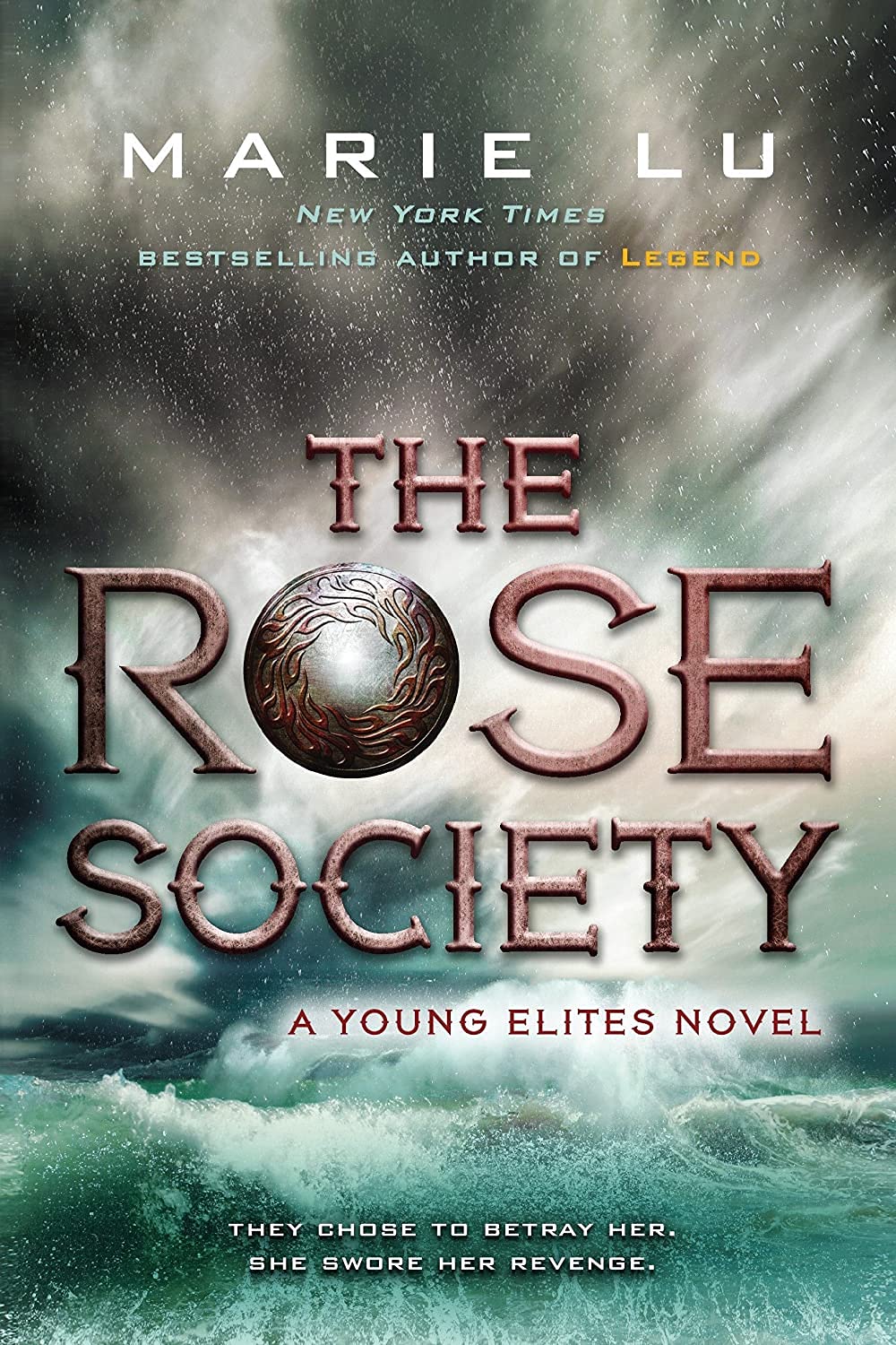 Close-up of The Young Elites paperback book spines stacked together in the 3 book set