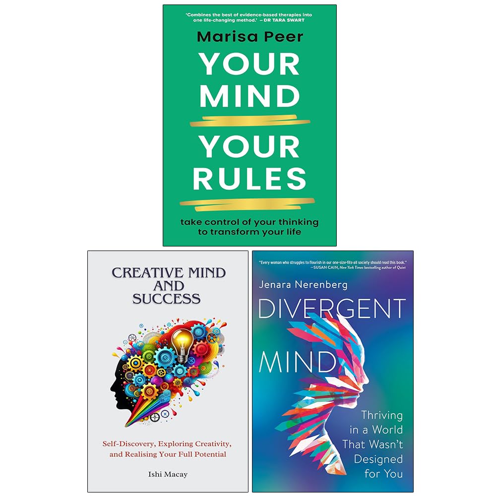 Your Mind Your Rules, Creative Mind and Success & Divergent Mind 3 book paperback collection set front covers