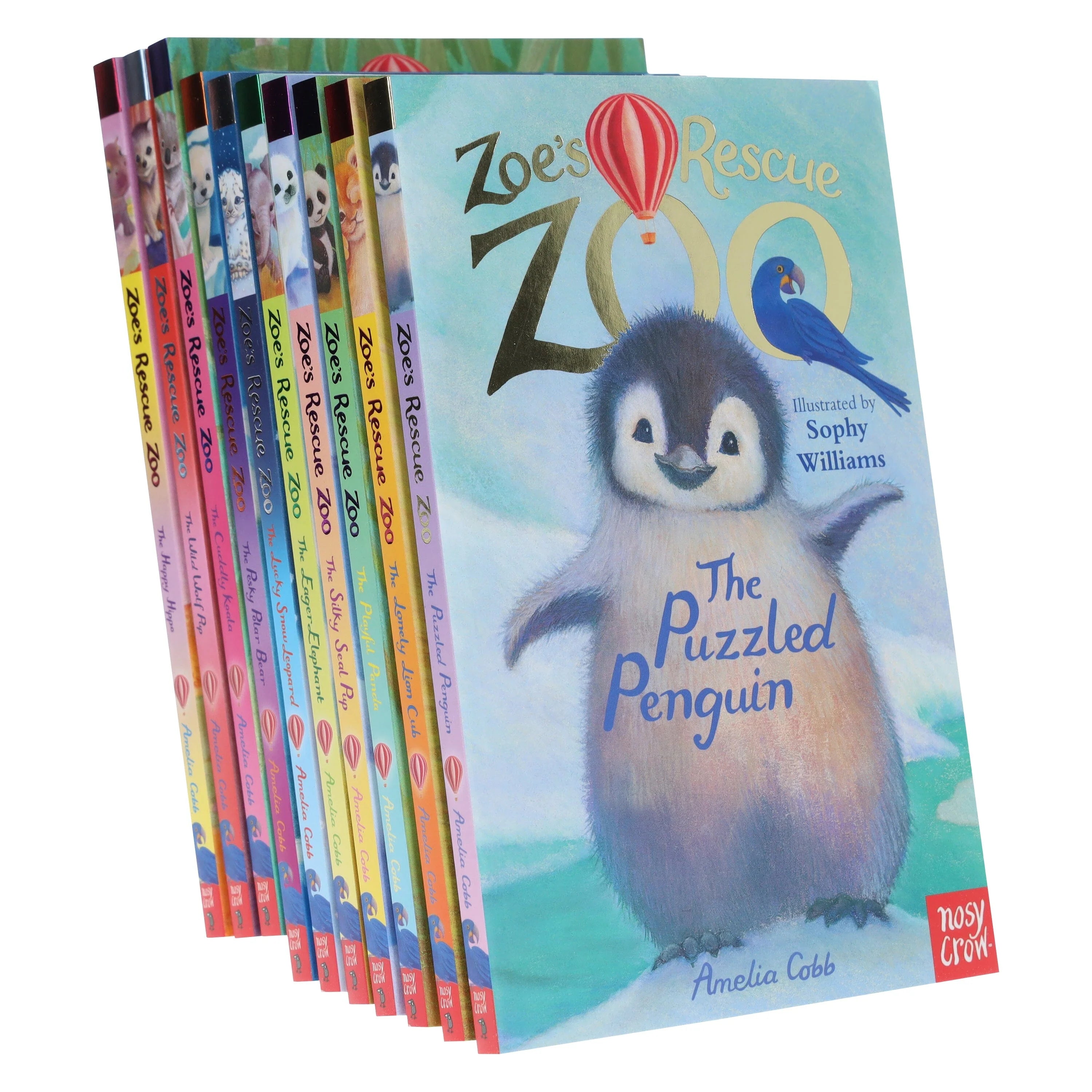 Zoe's Rescue Zoo 10-book set fanned out showing all paperback covers, ages 5-7