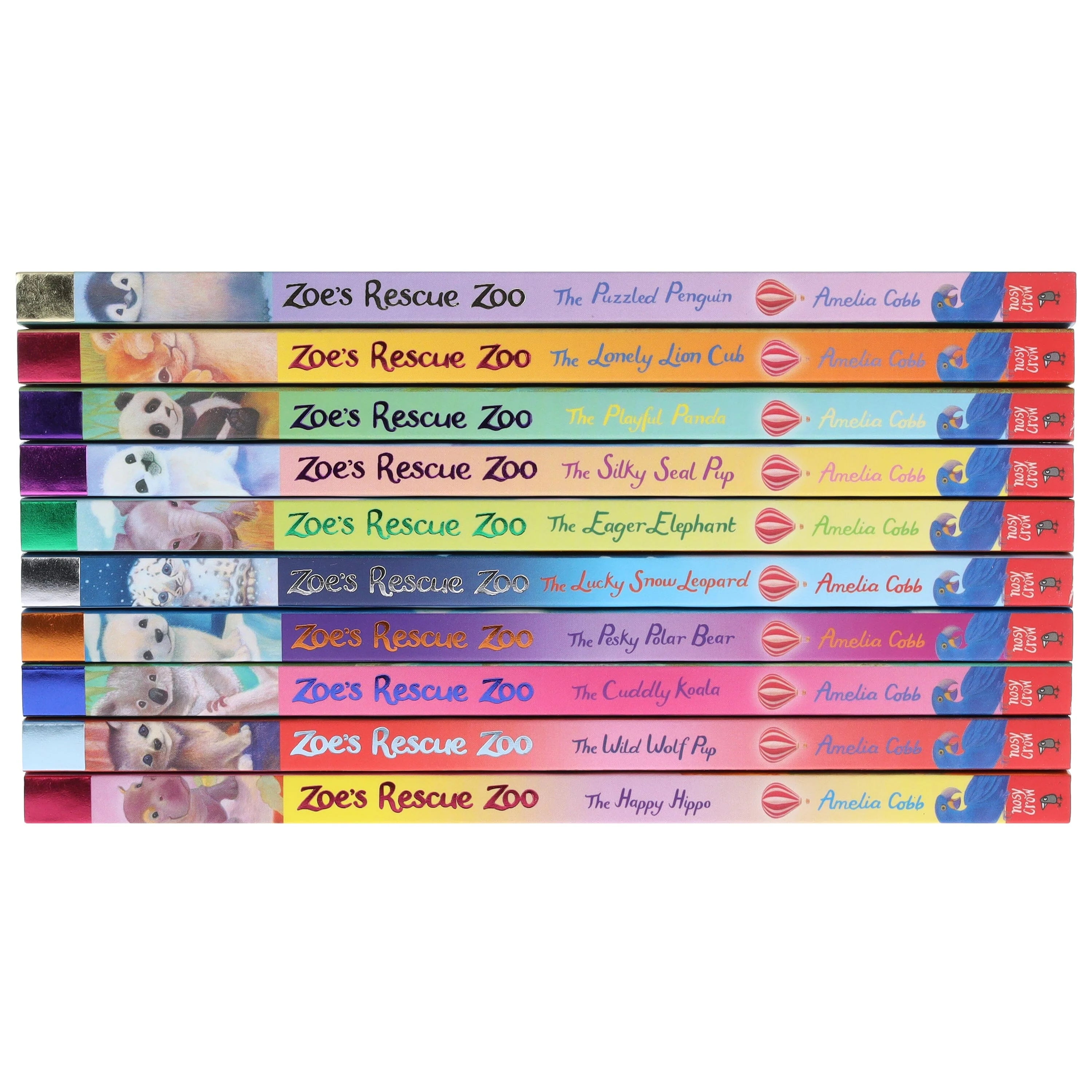 Back cover of Zoe's Rescue Zoo paperback book showing series description and age range