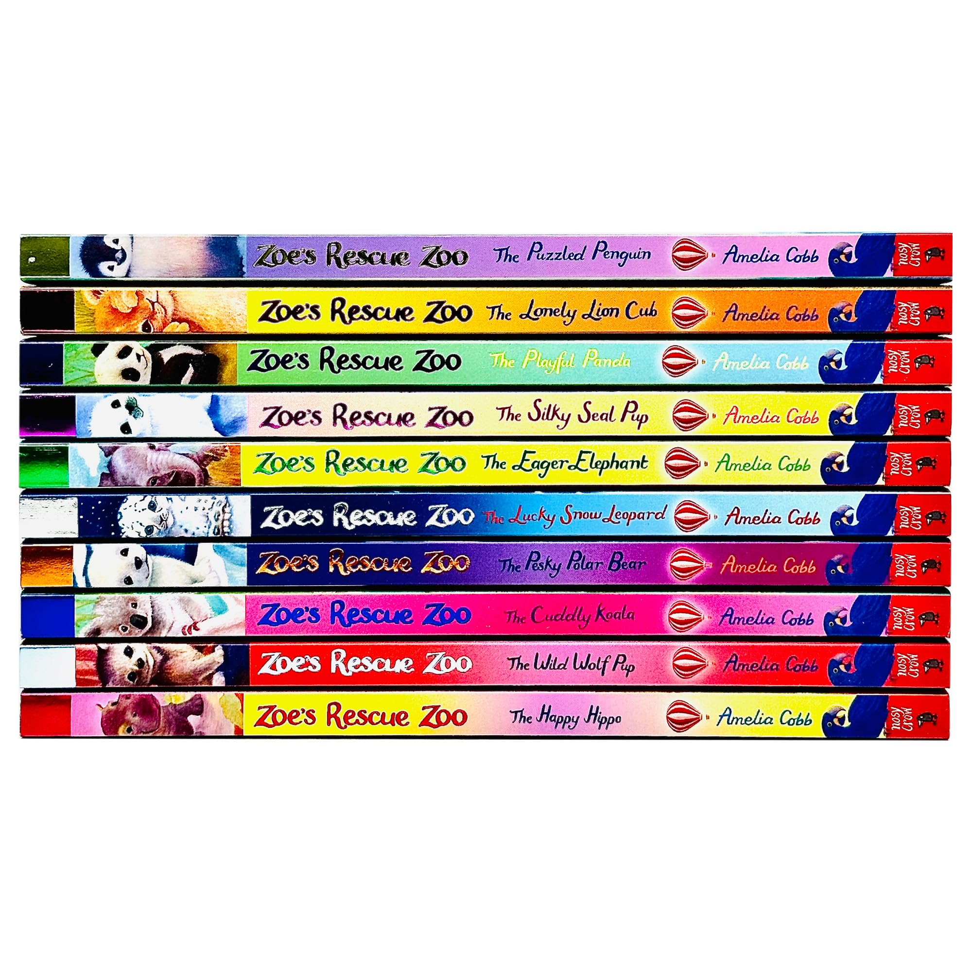 Back cover of Zoe's Rescue Zoo Series 1 collection set with series description for ages 5-7